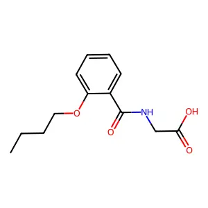 2-[(2-Butoxybenzoyl)amino]acetic acid structure