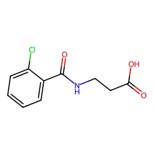 N-(2-chlorobenzoyl)-beta-alanine structure