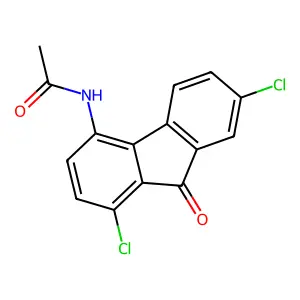 Acetamide, N-(2,7-dichloro-9-oxofluoren-4-yl)- structure