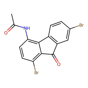 Acetamide, N-(2,7-dibromo-9-oxofluoren-4-yl)- structure