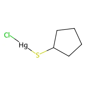 Chloro(cyclopentylsulfanyl)mercury structure