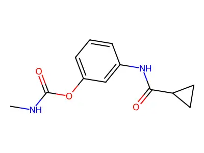 [3-(cyclopropanecarbonylamino)phenyl] N-methylcarbamate structure
