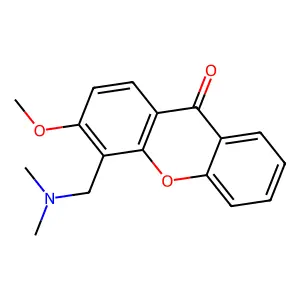 4-(Dimethylamino)methyl-3-methoxy-9H-xanthen-9-one structure