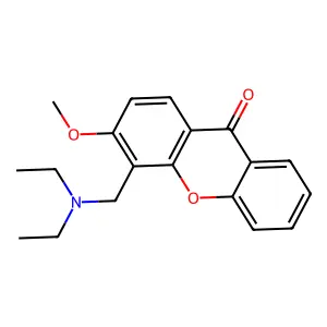 9H-Xanthen-9-one, 4-((diethylamino)methyl)-3-methoxy- structure