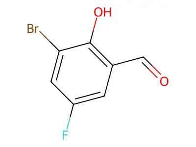 5-Bromo-3-fluoro-2-hydroxybenzaldehyde structure