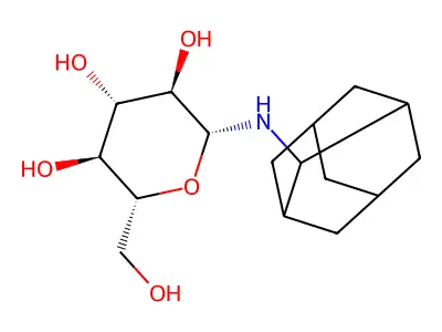 beta-D-Glucopyranosylamine, N-tricyclo(3.3.1.1(sup 3,7))dec-2-yl- structure