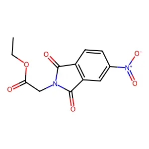 (5-Nitro-1,3-dioxo-1,3-dihydro-isoindol-2-yl)-acetic acid ethyl ester structure
