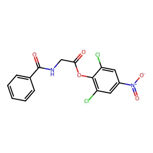 (2,6-Dichloro-4-nitrophenyl) 2-benzamidoacetate structure