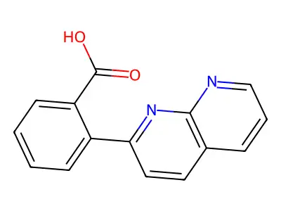 2-(1,8-Naphthyridin-2-yl)benzoic acid structure