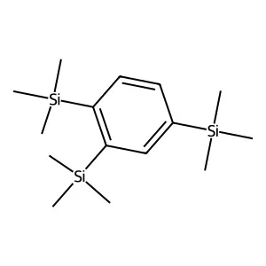 Benzene, 1,2,4-tris-trimethylsilyl- structure
