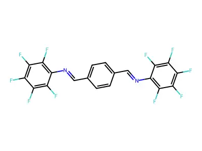 N,N'-(p-phenylenedimethylidyne)bis[2,3,4,5,6-pentafluoroaniline] structure