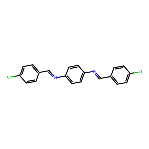 N,N'-Bis(4-chlorobenzylidene)-1,4-phenylenediamine structure