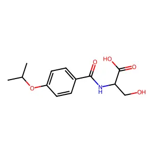 (4-Isopropoxybenzoyl)-D-serine structure