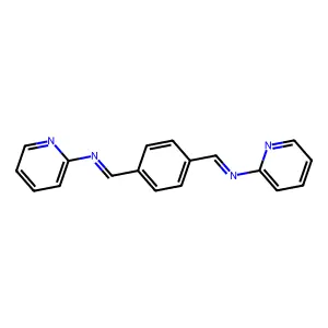 (Z)-N-pyridin-2-yl-1-[4-[(Z)-pyridin-2-yliminomethyl]phenyl] structure