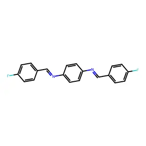 N,N'-Bis(4-fluorobenzylidene)-1,4-phenylenediamine structure