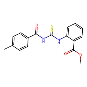 Methyl 2-({[(4-methylbenzoyl)amino]carbonothioyl}amino)benzoate structure