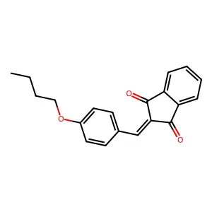 2-(4-butoxybenzylidene)-1H-indene-1,3(2H)-dione structure