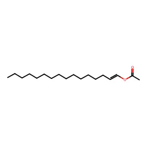 Hexadec-1-en-1-yl acetate structure