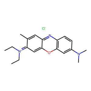 Phenoxazin-5-ium, 3-(diethylamino)-7-(dimethylamino)-2-methyl-, chloride (1:1) structure