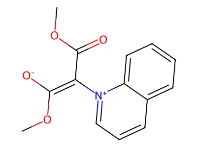 Quinolinium, 1-(2-methoxy-1-(methoxycarbonyl)-2-oxoethyl)-, hydroxide, inner salt structure
