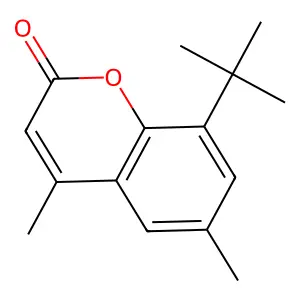 2H-1-Benzopyran-2-one, 8-(1,1-dimethylethyl)-4,6-dimethyl- structure