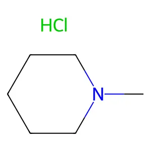 Piperidine, 1-methyl-, hydrochloride (1:1) structure