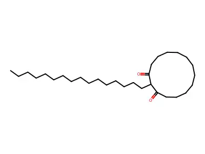 2-Hexadecylcyclotetradecane-1,3-dione structure