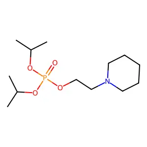 Phosphoric acid, diisopropyl 2-piperidinoethyl ester structure