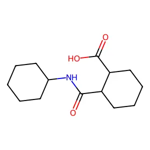 2-[(Cyclohexylamino)carbonyl]cyclohexanecarboxylic acid structure