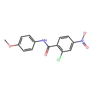 2-chloro-N-(4-methoxyphenyl)-4-nitrobenzamide structure