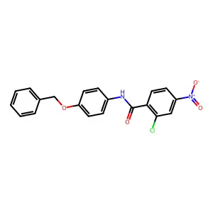 N-[4-(benzyloxy)phenyl]-2-chloro-4-nitrobenzamide structure