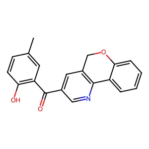 5H-chromeno[4,3-b]pyridin-3-yl(2-hydroxy-5-methylphenyl)methanone structure
