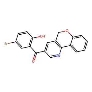 (5-bromo-2-hydroxyphenyl)(5H-chromeno[4,3-b]pyridin-3-yl)methanone structure