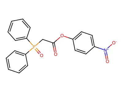 Acetic acid, (diphenylphosphinyl)-, 4-nitrophenyl ester structure