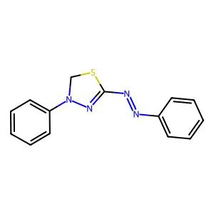 phenyl-(3-phenyl-2H-1,3,4-thiadiazol-5-yl)diazene structure