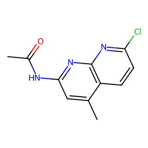 N-(7-chloro-4-methyl-1,8-naphthyridin-2-yl)acetamide structure