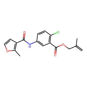 Furancarboxanilide deriv. structure