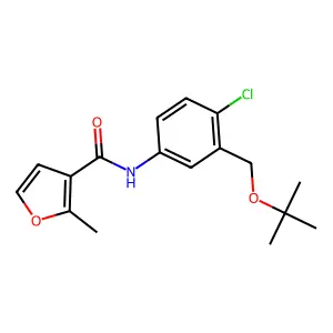 3-Furancarboxamide, N-(4-chloro-3-((1,1-dimethylethoxy)methyl)phenyl)-2-methyl- structure