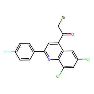2-Bromo-1-[6,8-dichloro-2-(4-fluorophenyl)-4-quinolinyl]ethanone structure