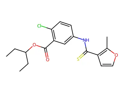 Furancarbothioanilide deriv. structure