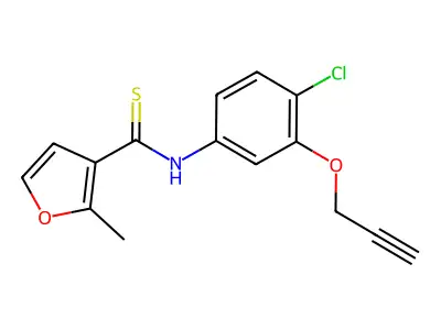 3-Furancarbothioamide, N-(4-chloro-3-(2-propynyloxy)phenyl)-2-methyl- structure