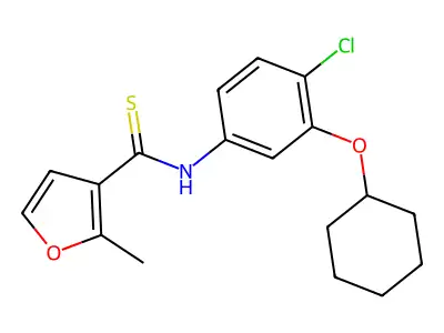 3-Furancarbothioamide, N-(4-chloro-3-(cyclohexyloxy)phenyl)-2-methyl- structure