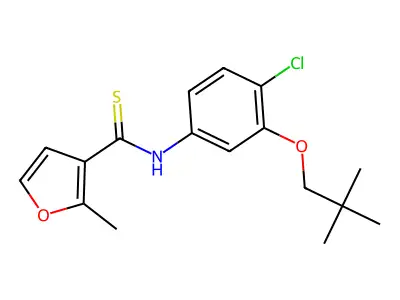 3-Furancarbothioamide, N-(4-chloro-3-(2,2-dimethylpropoxy)phenyl)-2-methyl- structure