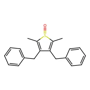 Thiophene, 2,5-dimethyl-3,4-bis(phenylmethyl)-, 1-oxide structure