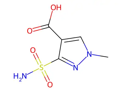 1H-Pyrazole-4-carboxylic acid, 3-(aminosulfonyl)-1-methyl- structure