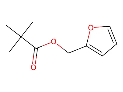 Propanoic acid, 2,2-dimethyl-, 2-furanylmethyl ester structure