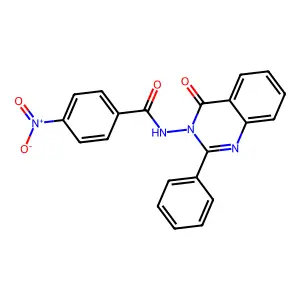 4-nitro-N-(4-oxo-2-phenylquinazolin-3(4H)-yl)benzamide structure