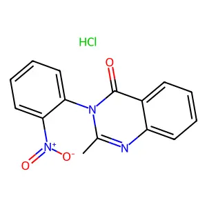 4(3H)-Quinazolinone, 2-methyl-3-(o-nitrophenyl)-, hydrochloride structure