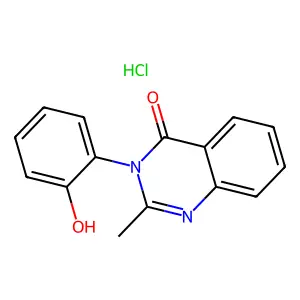 4(3H)-Quinazolinone, 3-(o-hydroxyphenyl)-2-methyl-, hydrochloride structure