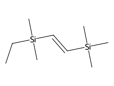 trans-1-Trimethylsilyl-2-dimethylethylsilylethylene structure